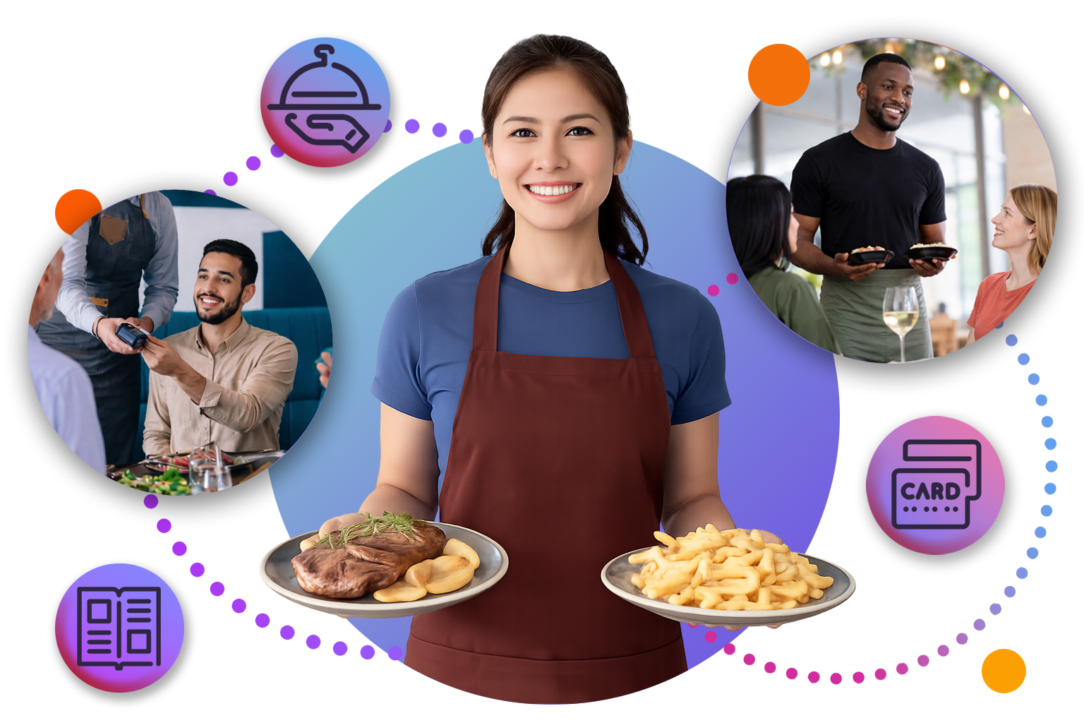 Guest ordering and payment experience at the counter